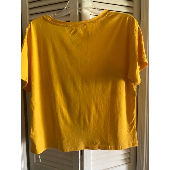 NWT Disney Parks Size Stitch Mustard Yellow Crop Top Size M - Picture 3 of 13